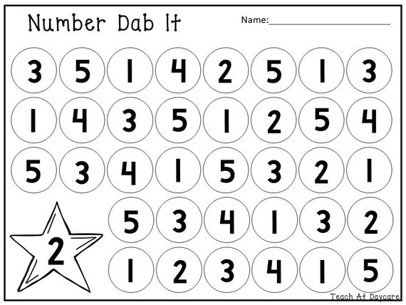 20 printable numbers 1 20 dab it worksheets etsy ireland