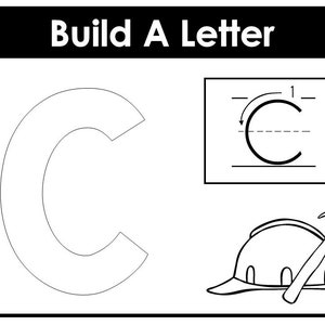 26 Printable Alphabet Build A Letter Worksheets. Preschool-kdg Phonics ...