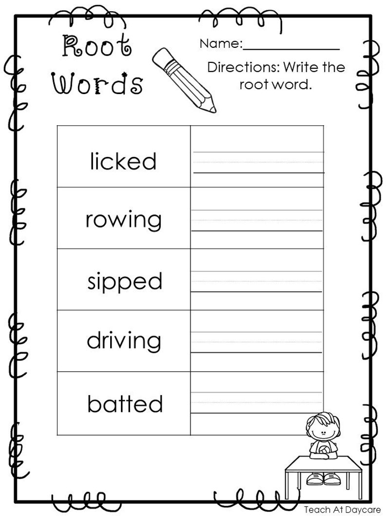 10 Printable Root Words Worksheets 1st 3rd Grade ELA Etsy