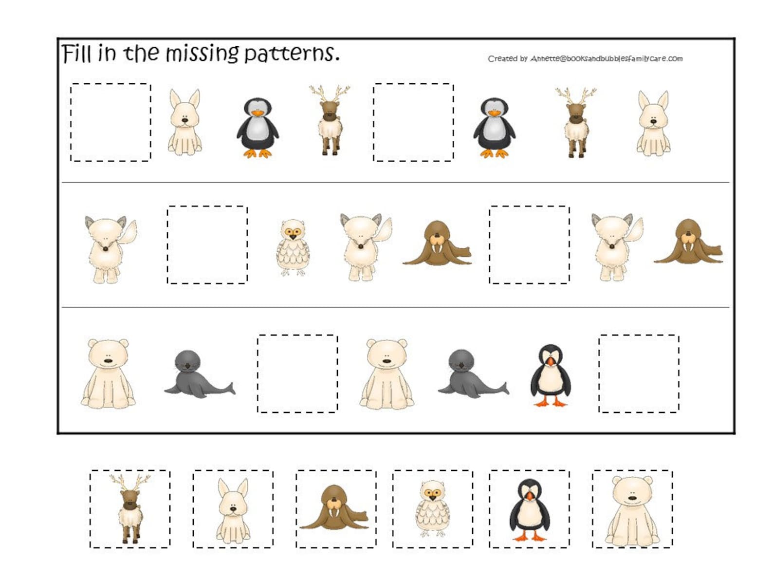 Free Printable Arctic Animals Preschool Printables