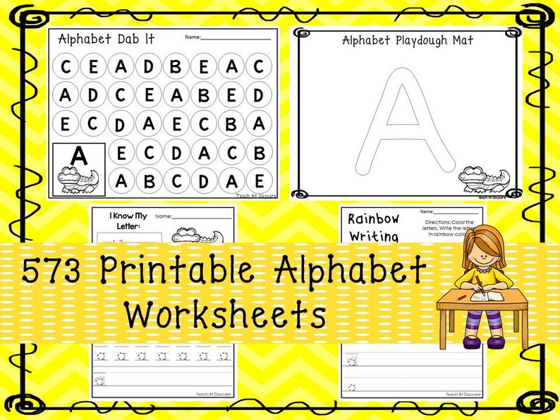 573 alphabet worksheets download preschool kindergarten etsy