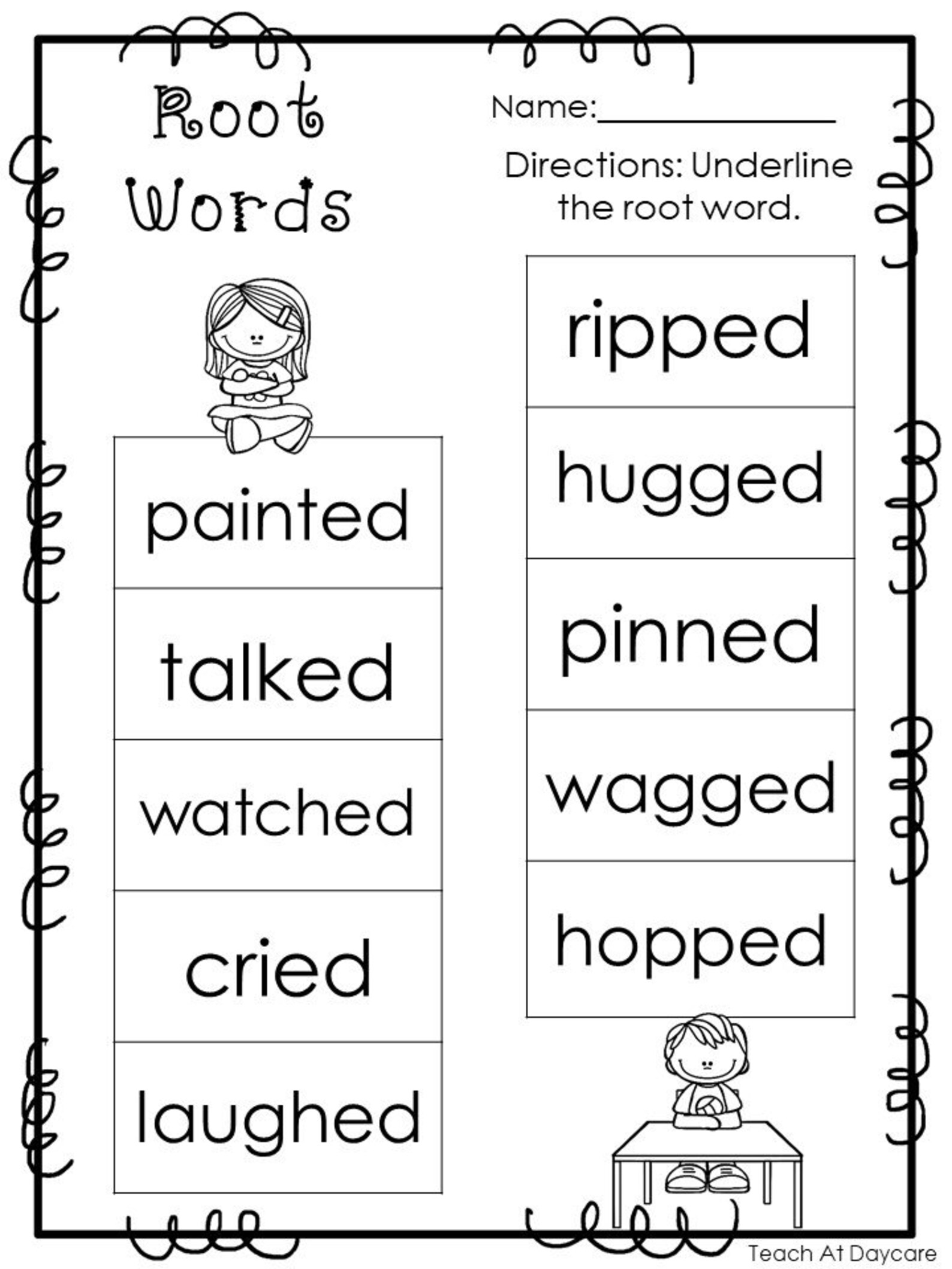 Root Word Worksheets 2nd Grade