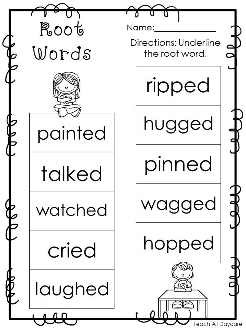 10 Printable Root Words Worksheets. 1st-3rd Grade ELA | Etsy