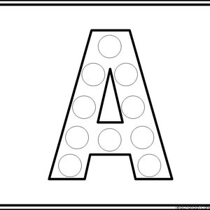 26 Printable Alphabet Uppercase Do-A-Dots Worksheets. Preschool-KDG Phonics. image 1