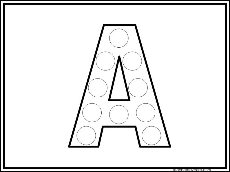 26 Printable Alphabet Uppercase Do-A-Dots Worksheets. Preschool-KDG Phonics. image 1