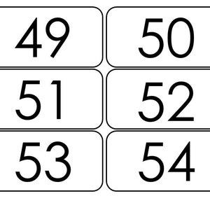 100 Printable Numbers 1-100 Flashcards. Preschool Thru Third Grade ...