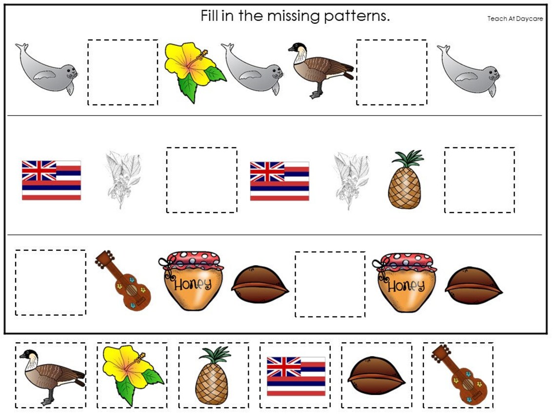 30 Hawaii State Symbols Themed Learning Games Download. ZIP | Etsy