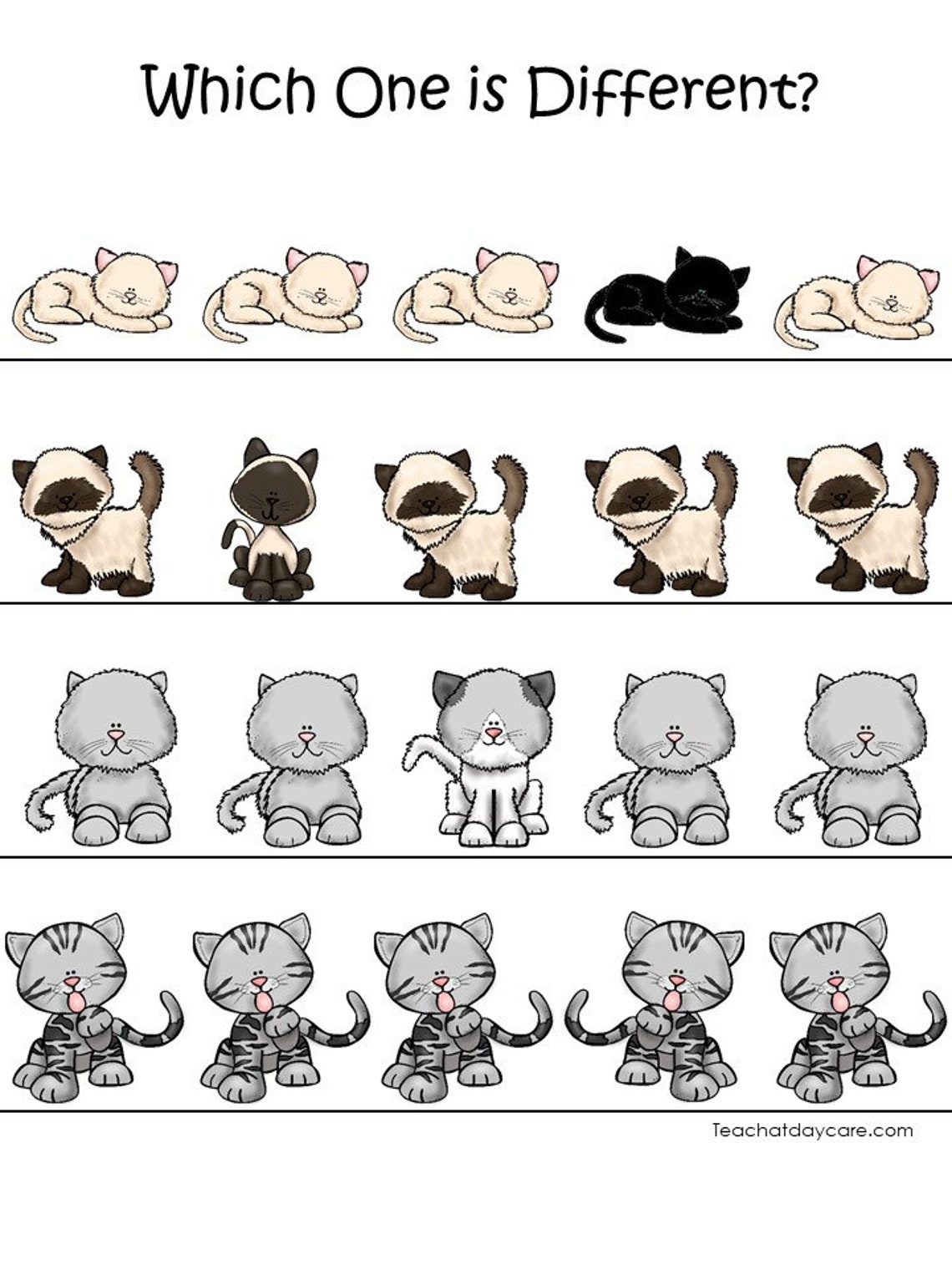 30 Printable Cats Preschool Educational Games Download. Games | Etsy