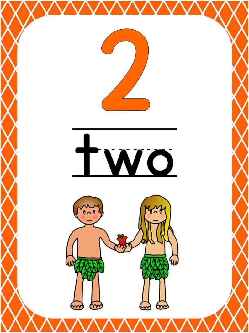 20 printable bible number posters preschool kindergarten
