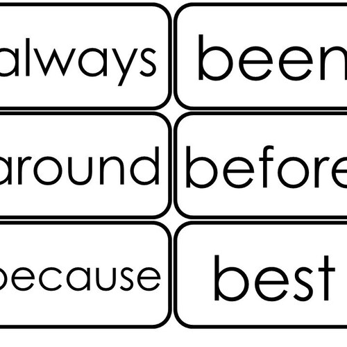 41 Printable Dolch 1st Grade Sight Word Flashcards. | Etsy