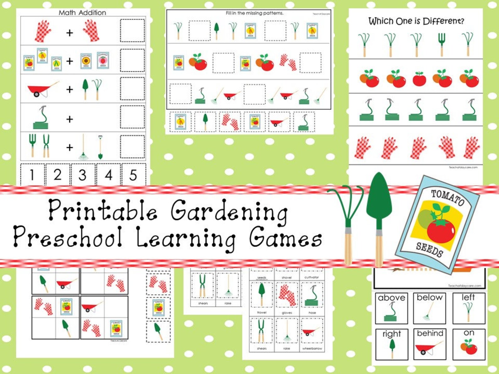 30 Gardening Preschool Learning Games Download. ZIP File. - Etsy