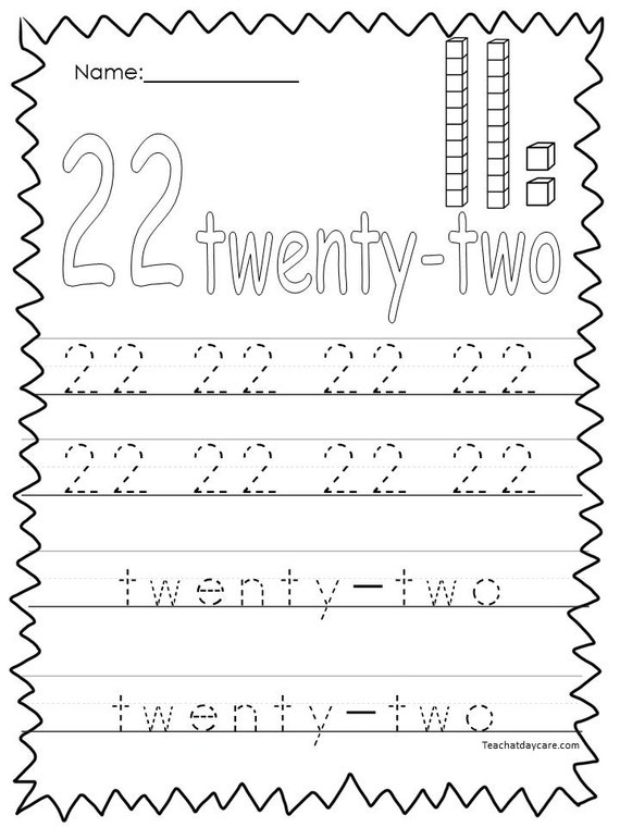 Number 21 Worksheets