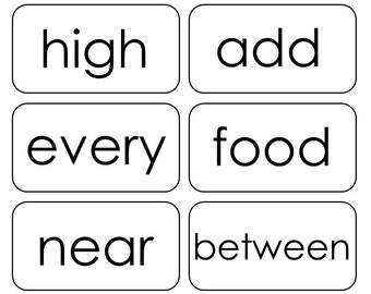 100 Printable Fry's Third Hundred Sight Word Flashcards. 2nd-3rd Grade Sight Words. High Frequency Word Flashcards.