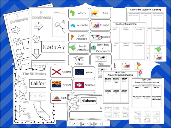 geography curriculum download preschool 2nd grade worksheets etsy uk