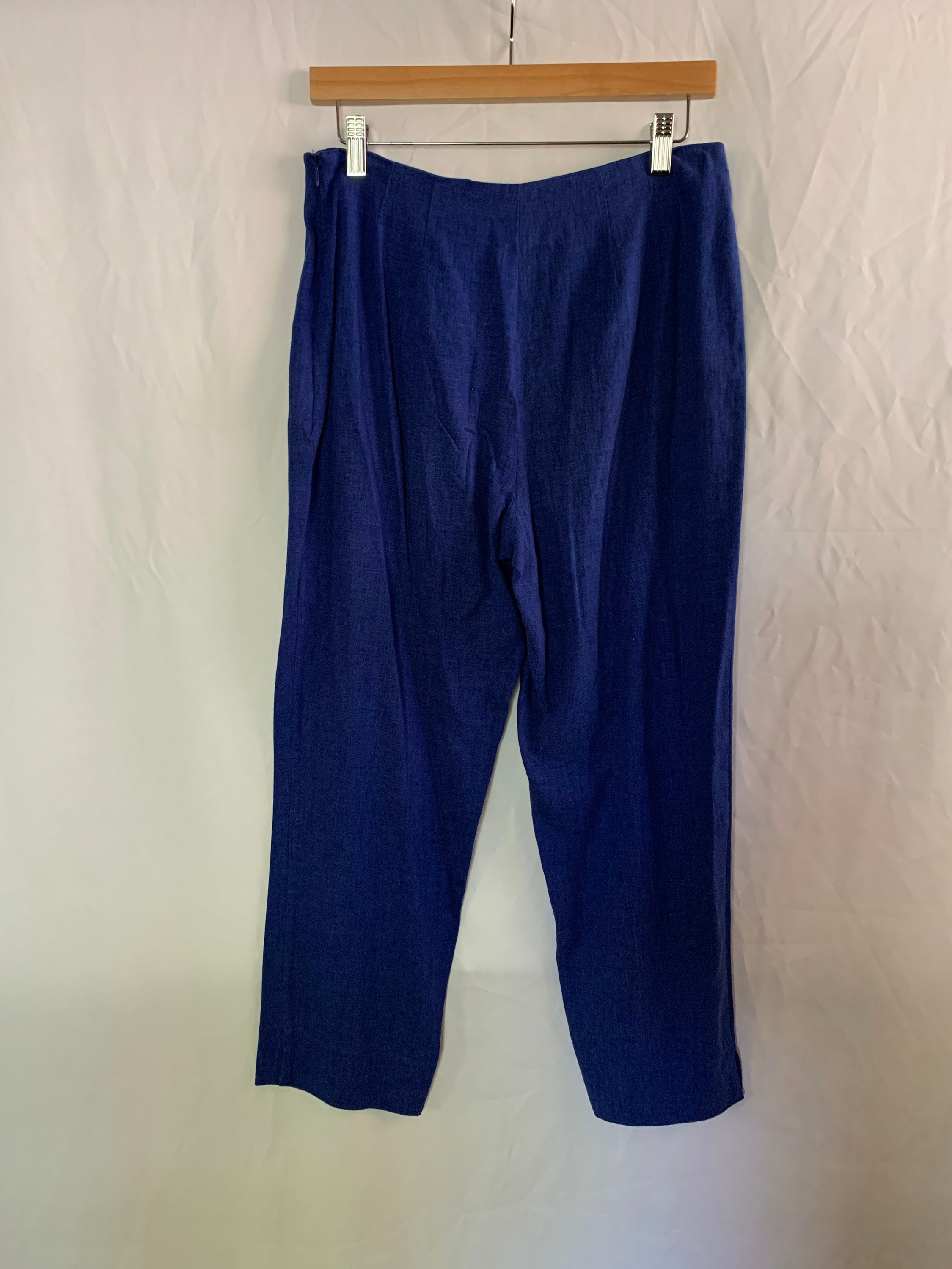 Vintage Royal Blue Linen Pants | Etsy