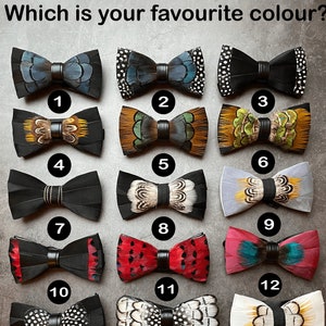 CLEARANCE LAST CHANCE! High end bow tie, 18 options, Suit add on, Real Feather groomsmen set, Wedding accessories, Ushers bowtie, brooch
