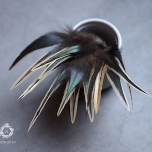 Plumas de gallo de cola negra y dorada de 8-10 cm (3-4 pulgadas), plumas a granel de la mejor calidad ENVÍO GRATIS disponible, Plumas sueltas para manualidades