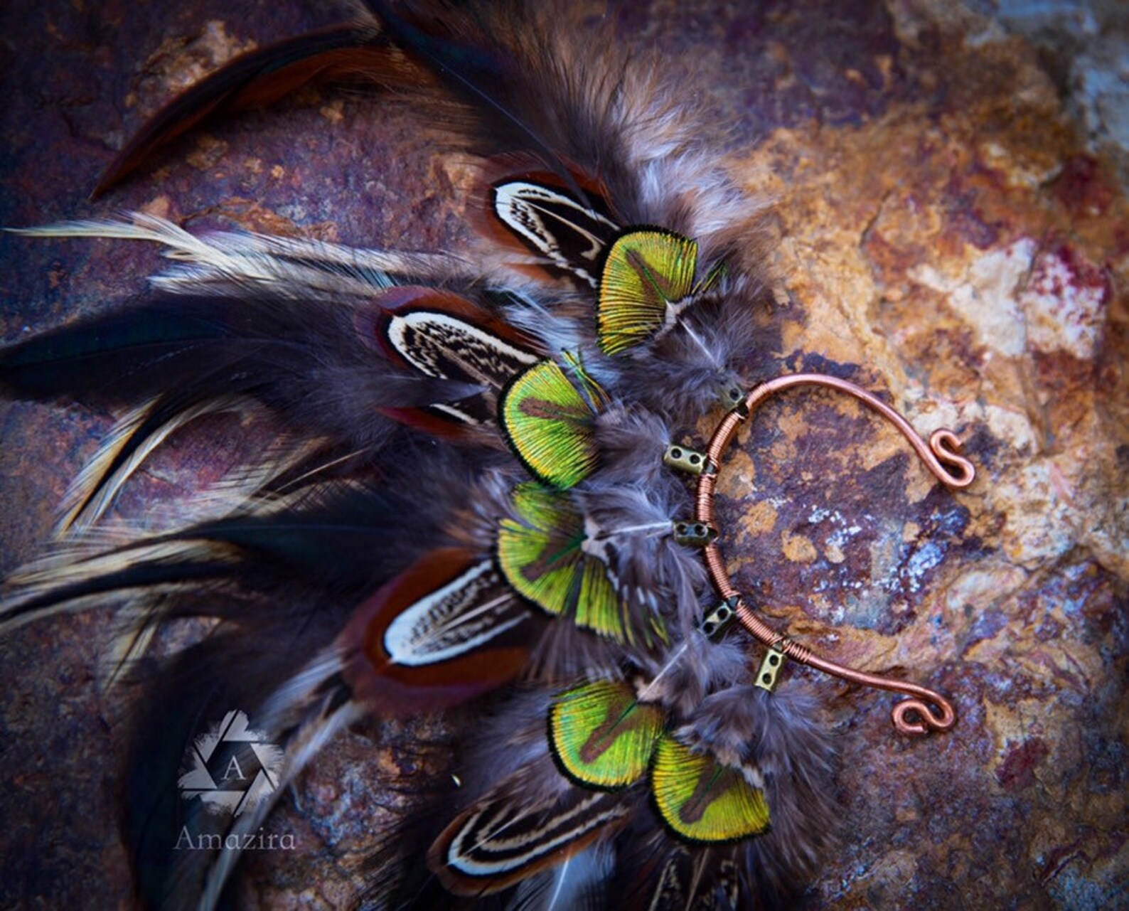 Tribal Feather Ear Cuff Festival Shamanic Cuff Earrings Etsy