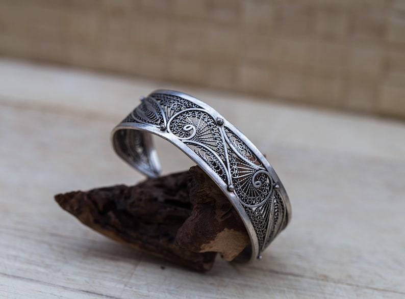 cuff bracelet sterling silver filigree jewlery bridal bracelet vintage filigree silver bracelet filigree bangle Filigree bracelet