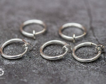 Bulk mini chirurgische stalen nep oorbellen hoepels, clip op oorbel voor niet doorboorde oren, oorbel en sieraden maken benodigdheden, lus ring benodigdheden