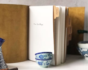 Blank Recipe Book With Tabs/Dividers, Personalized Recipe Book Recipe Journal, Personalized Gifts For Women, Anniversary or Christmas Gifts