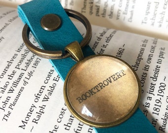 Custom Bookmark, Personalized Leather Bookmark W/ 'Booktrovert' Pendant, Stocking Filler, Book Lover Gift, Custom Colours, Optional Monogram