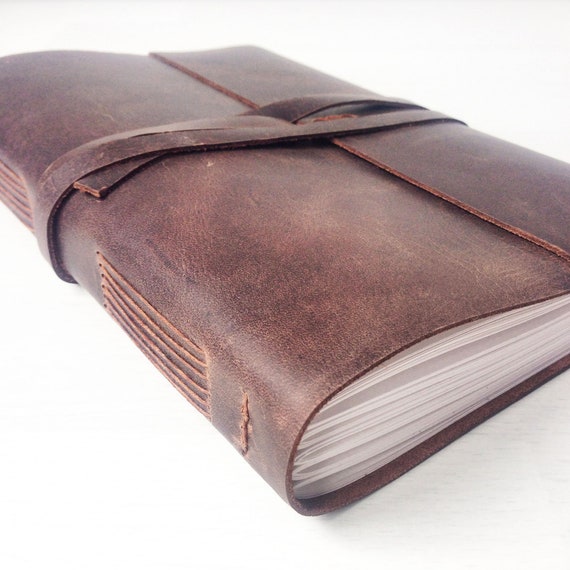 Leather sketchbook a5 travel journal handbound blank book Etsy
