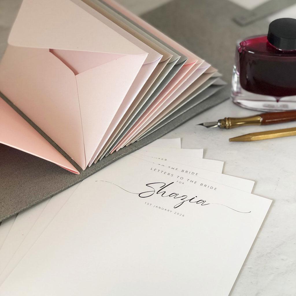 Letters to the Bride Book With Envelopes and Personalised Name ...