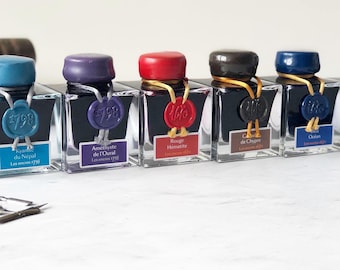 Calligraphy Ink, Writing Ink for Fountain Pens, Dip Pens & Glass Pens, Christmas Gift For Writers, J Herbin 50ml Bottle, choose colours