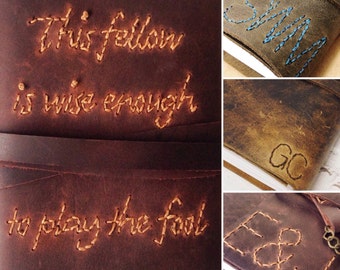Hand stitched monogram, custom quote add on, hand stitched quote, letters and words, custom text, hand embroidered