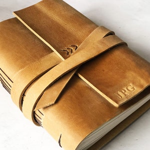 Personalized Sketchbook Leather Sketchbook, Artist Gift For Mothers Day, Choose Colours & Sizes, Hand Embossed With Letters, Names Or Words