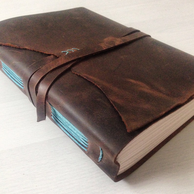 A5 leather bound journal personalized leather sketchbook Etsy
