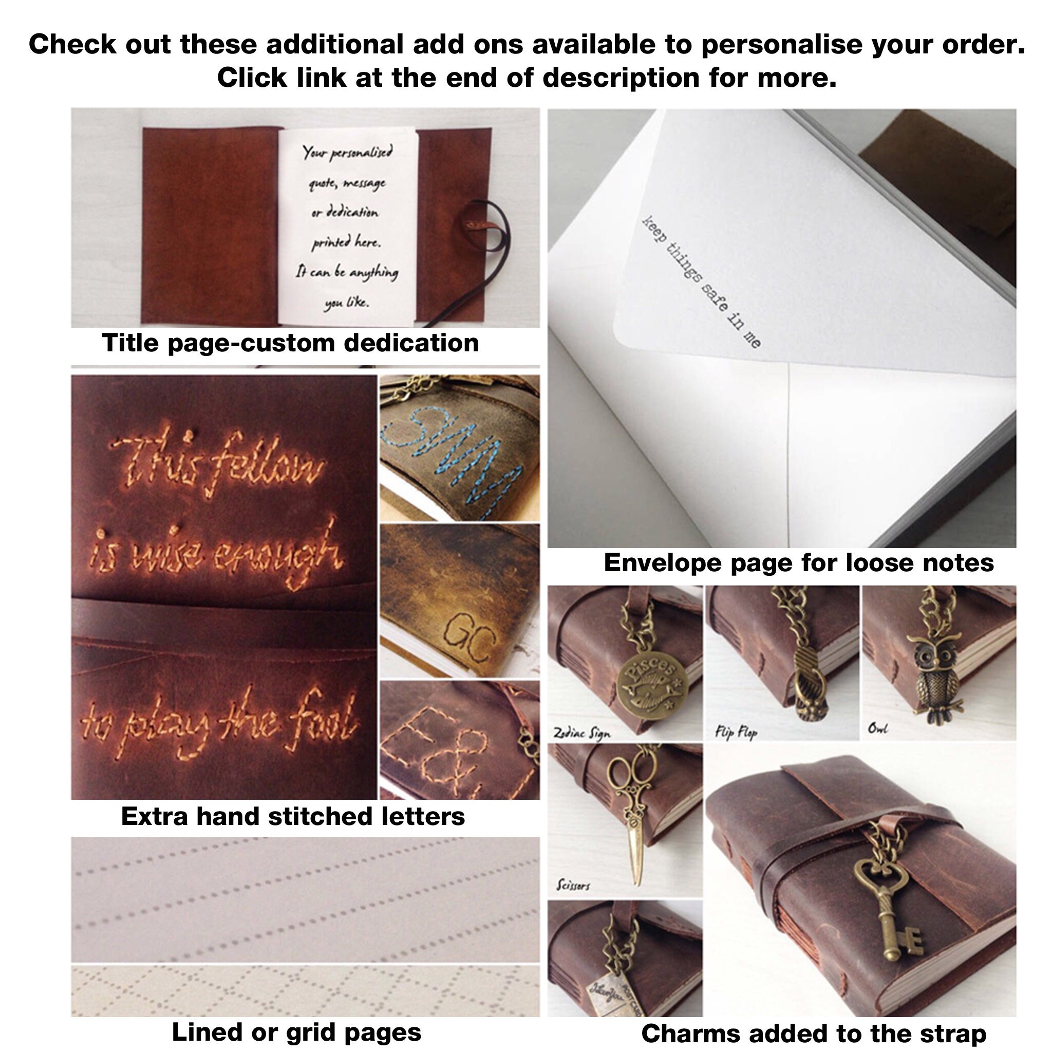 Leather Journal Lined Paper Lined Journal Leather Notebook Etsy