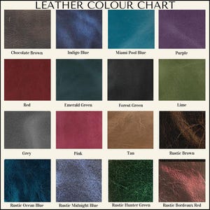 Leather Memory Book with Envelope pages, Choose Colours & Size image 12