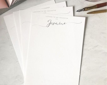 Personalised Letter Writing Sheets For Memory Books & Envelope Journals, A5/A4, Various Quantities