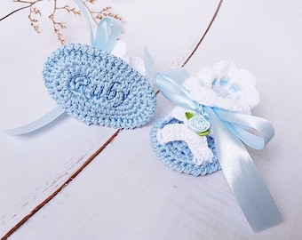 Sandales bébé au crochet, chaussons en coton bio, cadeau personnalisé pour nouveau-né