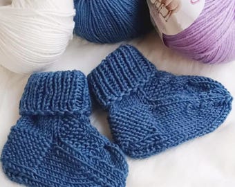 Soft Merino Wool Newborn Socks, Baby Shower Gift