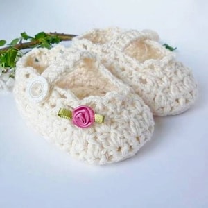 Baby Girl Cotton sandals, Crochet Baby Cream Sandals, Newborn baby gift, Cute baby booties, Cotton baby booties, Knitted baby clothes