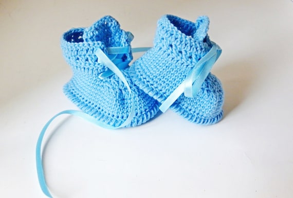Chaussons Bebe Bleu Chaussons Fille Nouveau Ne Chaussons Etsy