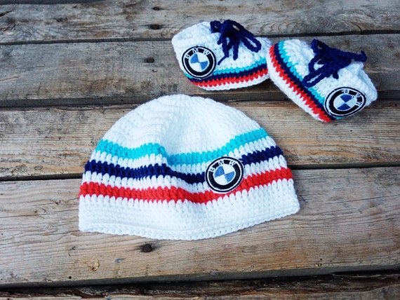 Ensemble bebe logo bmw baskets pour bebe joli bonnet pour bebe chaussures bebe personnalisees ensemble bebe personnalise vetements bebe en tricot Etsy France