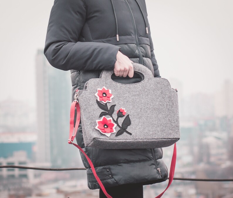 felt crossbody bag