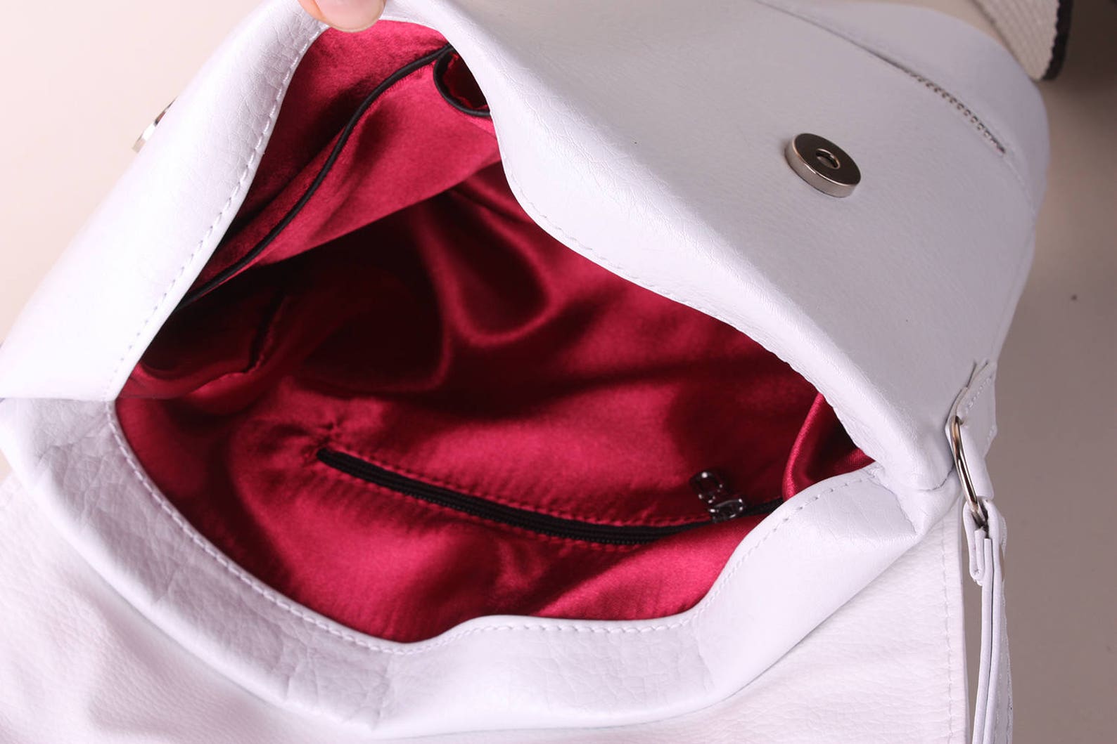 White crossbody bag White purse Small purse Sling bag Vegan Etsy