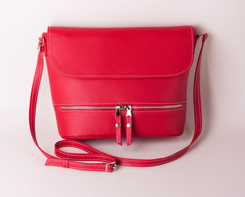 Red crossbody bag Red purse Handbag Small purse Gift for her Etsy