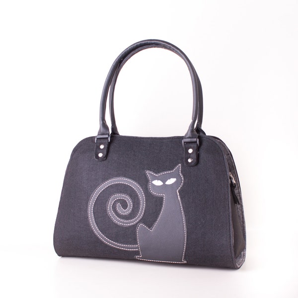 Handbag Shoulder bag Crossbody bag Purse Cat bag Cat purse Tote bag Messenger bag Travel bag Felt bag Felted shoulder bag