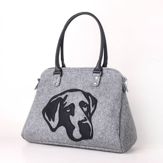 Shoulder bag Dog bag Felt handbag Tote bag Dog purse Shopper Etsy