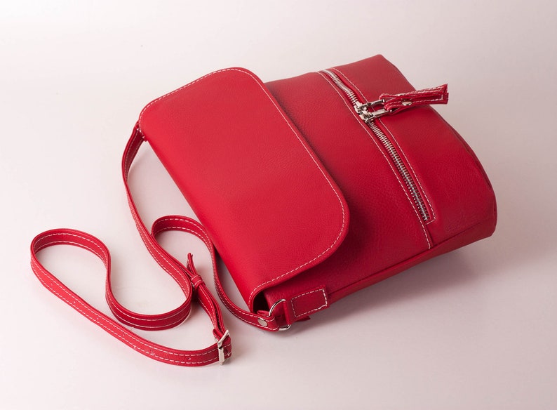 Red crossbody bag Red purse Handbag Small purse Gift for her Etsy