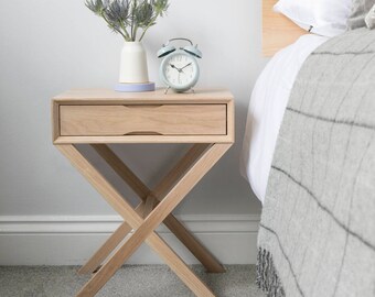 light oak bedside tables