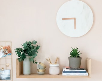 | d’étagère en U Étagère en bois | étagère en chêne | Bureau à domicile