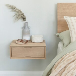 Floating Oak Bedside Drawer