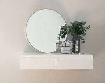 Small Floating Dressing Table White